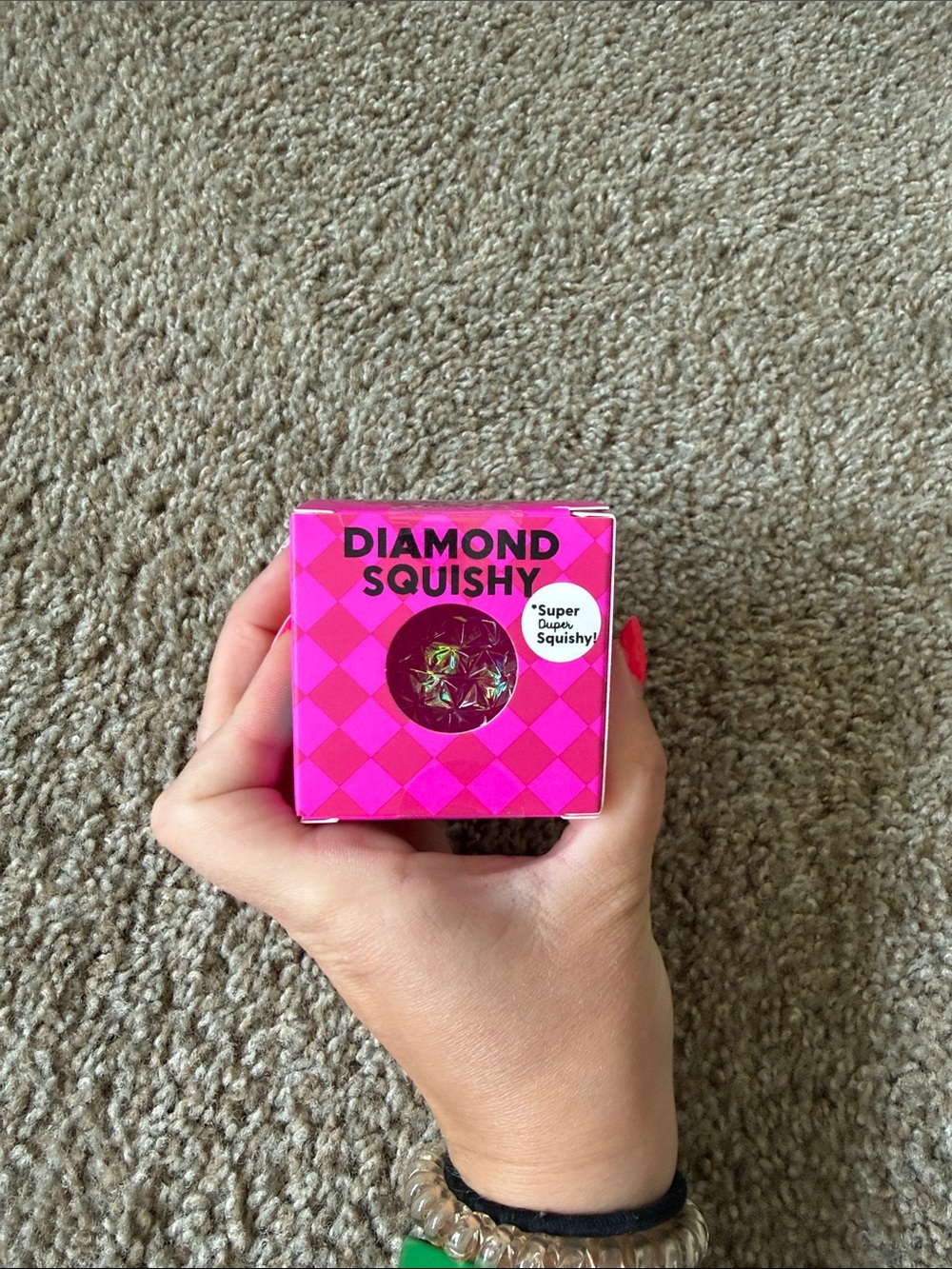 Diamond Squishy Pink Toy Box